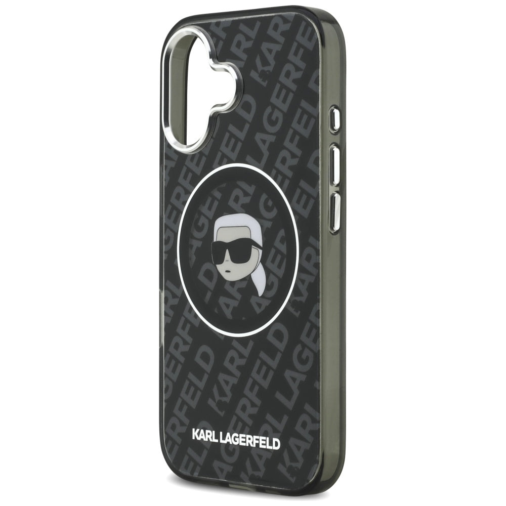 Funda MagSafe para Apple iPhone 17, Karl Lagerfeld, IML Karl's Head, Negra