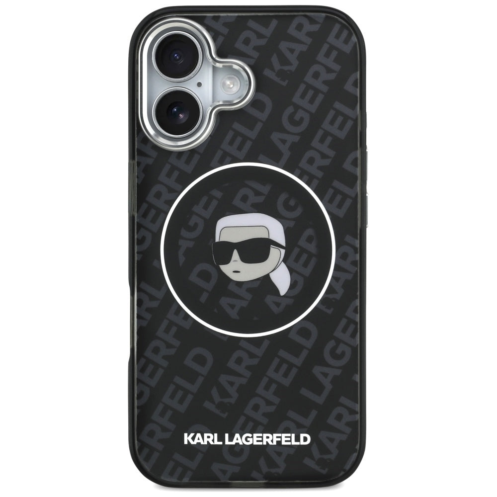 Funda MagSafe para Apple iPhone 17, Karl Lagerfeld, IML Karl's Head, Negra