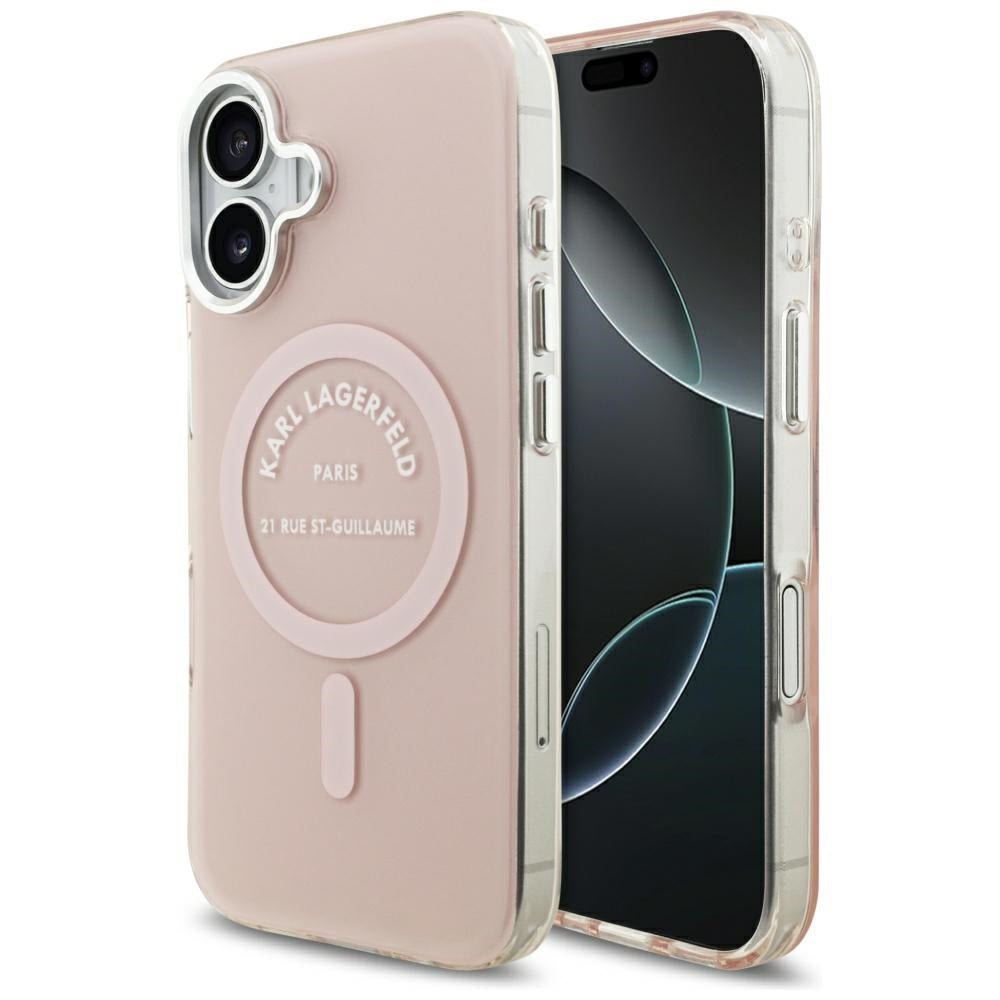 Funda MagSafe para Apple iPhone 17, Karl Lagerfeld, IML Logo RSG, Rosa