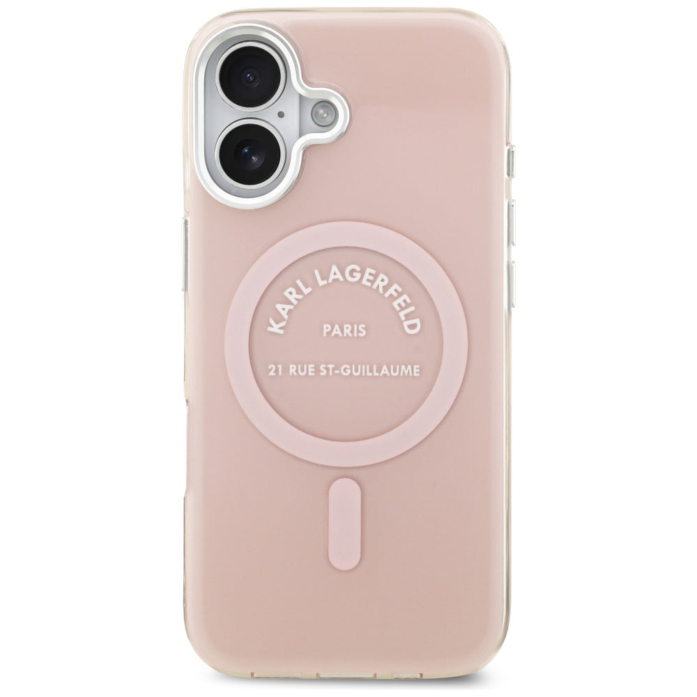 Funda MagSafe para Apple iPhone 17, Karl Lagerfeld, IML Logo RSG, Rosa