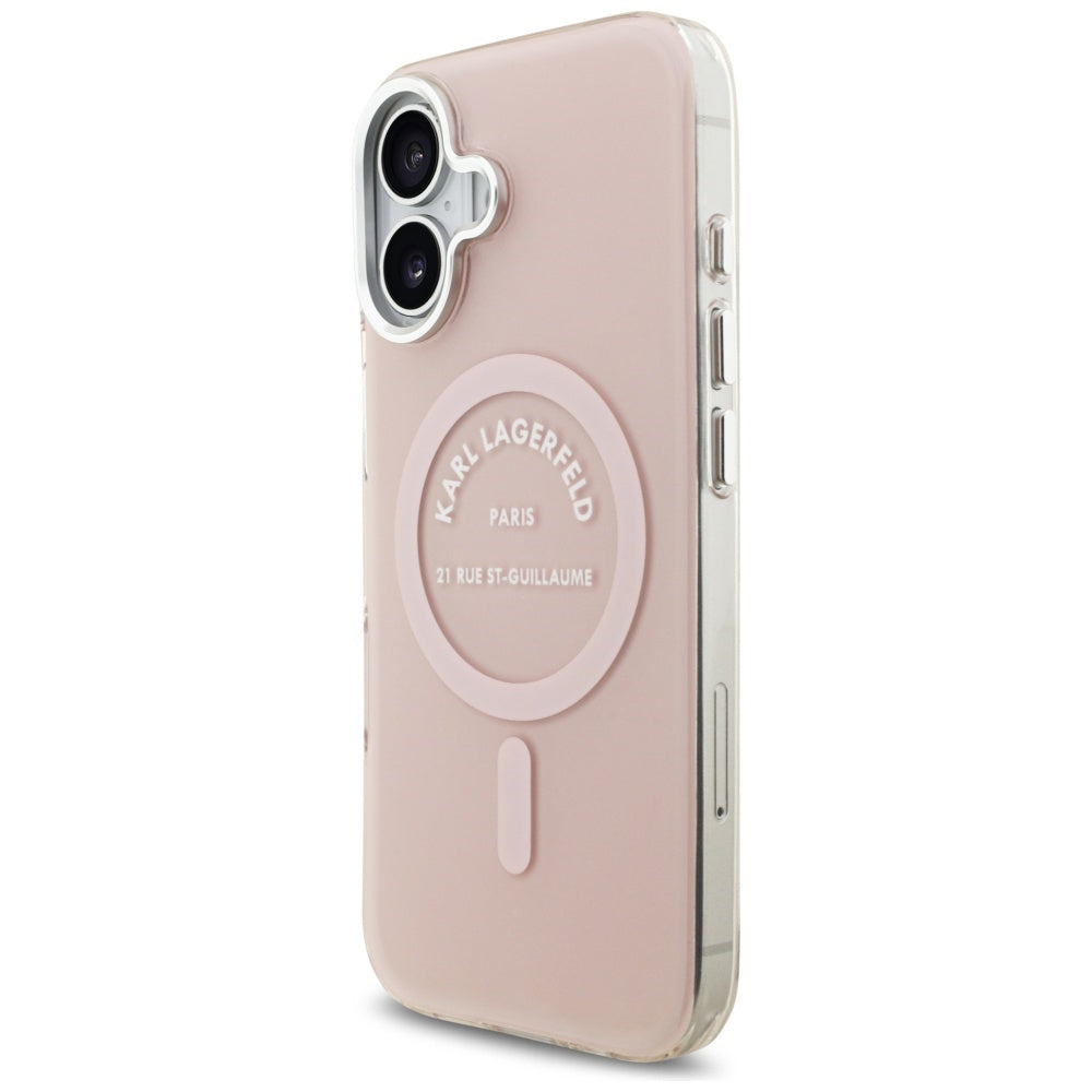 Funda MagSafe para Apple iPhone 17, Karl Lagerfeld, IML Logo RSG, Rosa