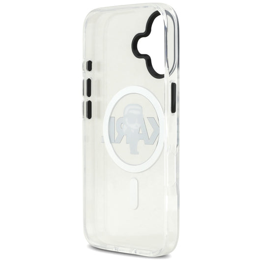 Funda MagSafe para Apple iPhone 17, Karl Lagerfeld, IML Sketch Logo Karl, Transparente