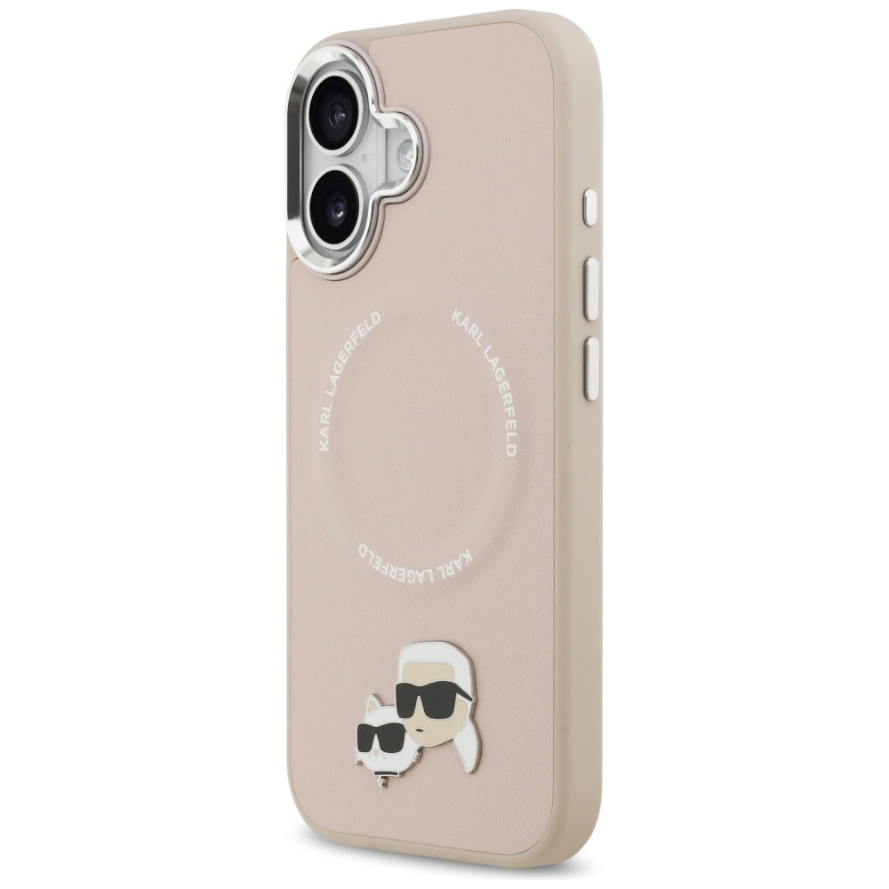 Funda MagSafe para Apple iPhone 17, Karl Lagerfeld, Karl & Choupette Pins, Rosa