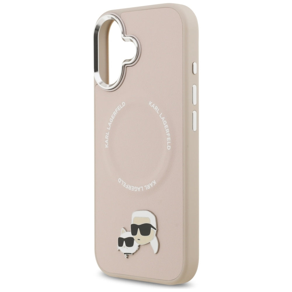 Funda MagSafe para Apple iPhone 17, Karl Lagerfeld, Karl & Choupette Pins, Rosa