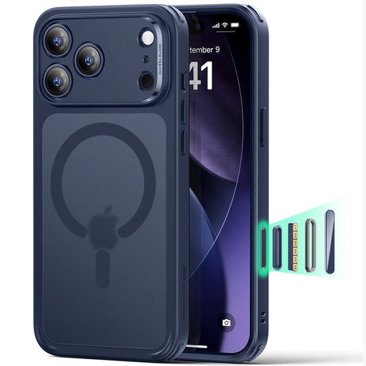 Funda MagSafe para Apple iPhone 17 Pro, ESR, Classic Hybrid, Azul Satinado