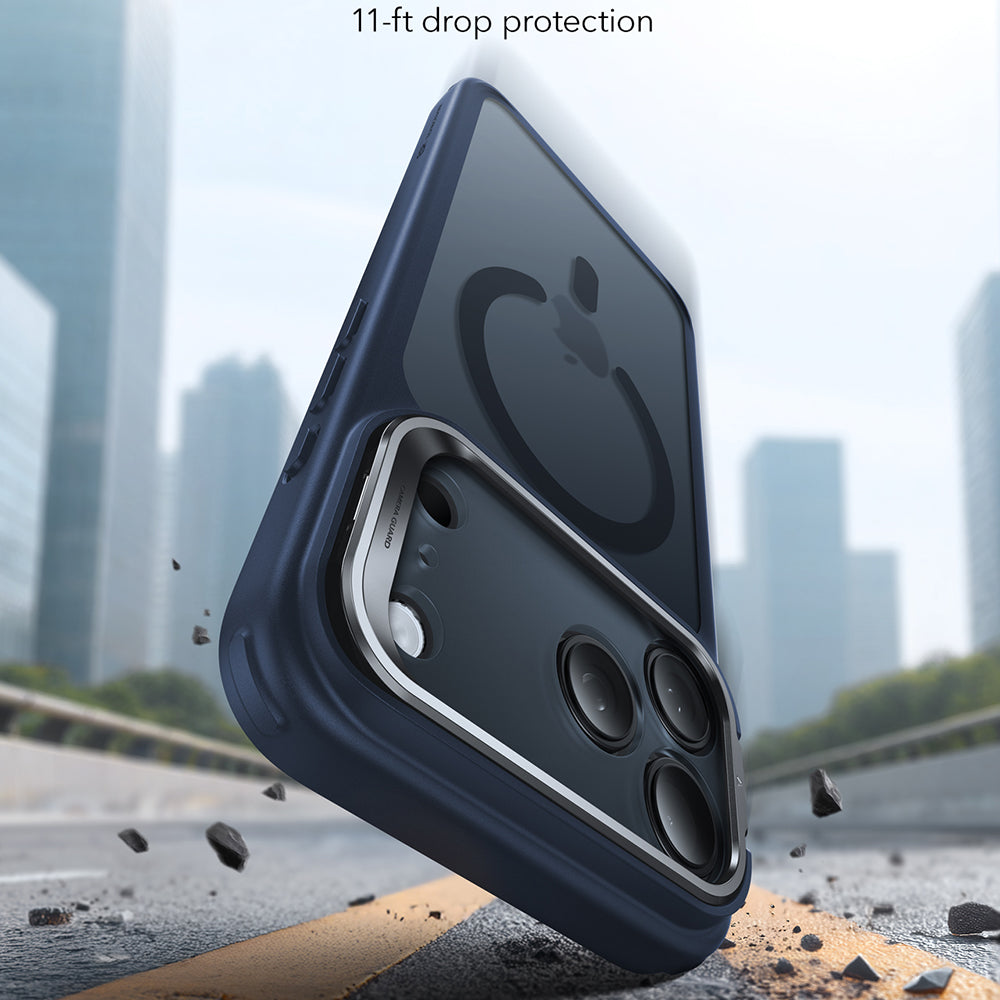 Funda MagSafe para Apple iPhone 17 Pro, ESR, Classic Hybrid Kickstand, Azul Satinado