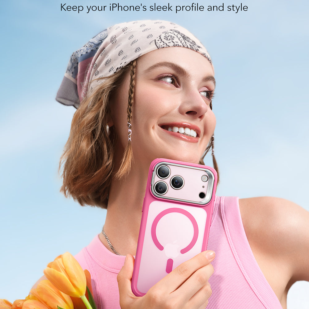 Funda MagSafe para Apple iPhone 17 Pro, ESR, Classic Hybrid Kickstand, Rosa Satinado