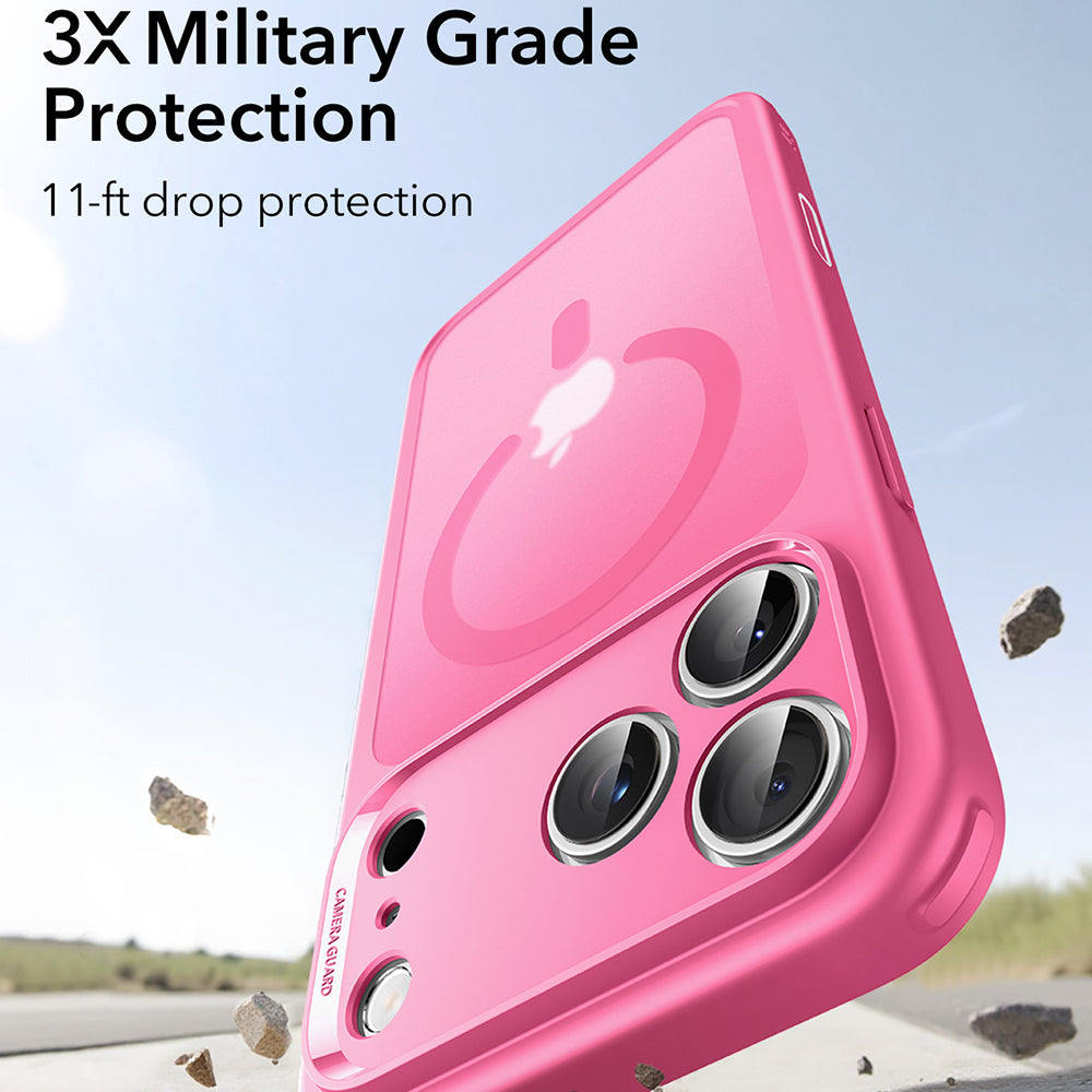 Funda MagSafe para Apple iPhone 17 Pro, ESR, Classic Hybrid, Rosa Satinado