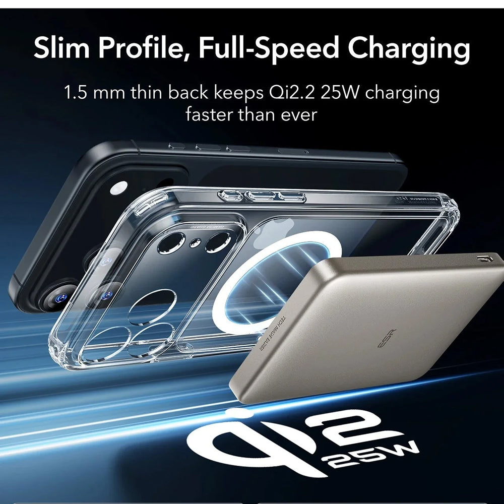 Funda MagSafe para Apple iPhone 17 Pro, ESR, Classic Hybrid, Transparente