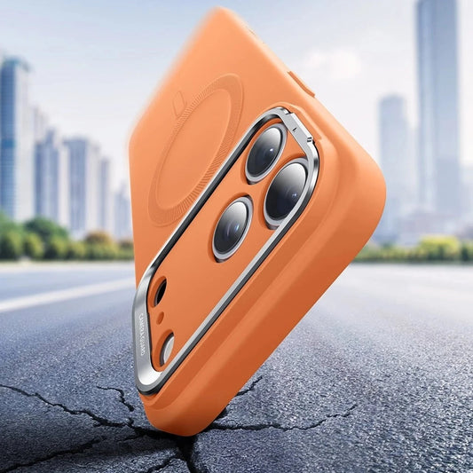 Funda MagSafe para Apple iPhone 17 Pro, ESR, Cloud Soft Kickstand, Naranja
