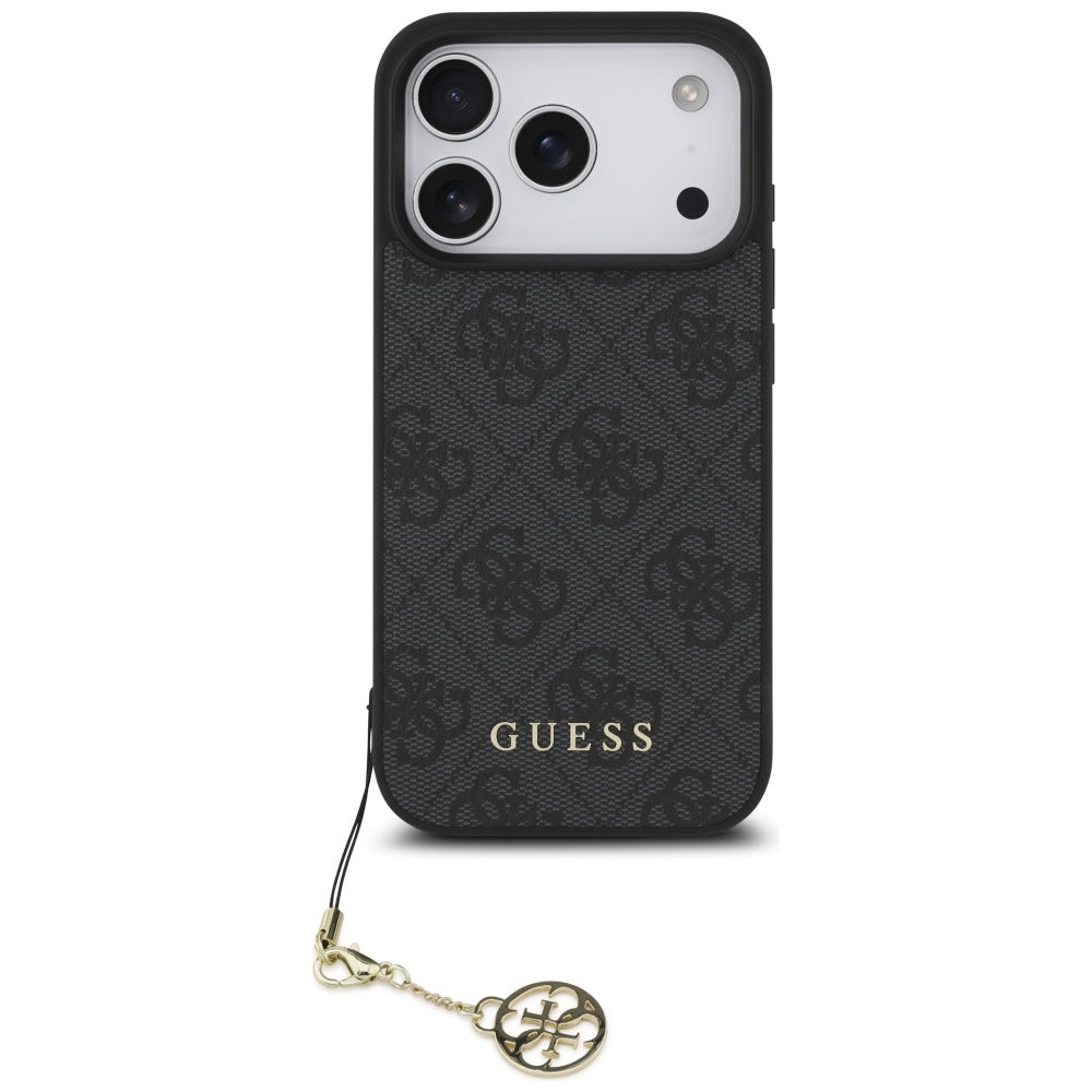 Funda MagSafe para Apple iPhone 17 Pro, Guess, 4G Charm Cradle, Negra