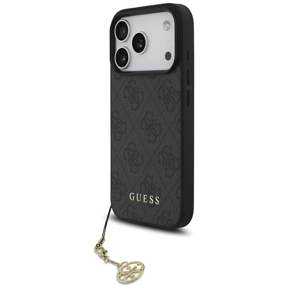 Funda MagSafe para Apple iPhone 17 Pro, Guess, 4G Charm Cradle, Negra