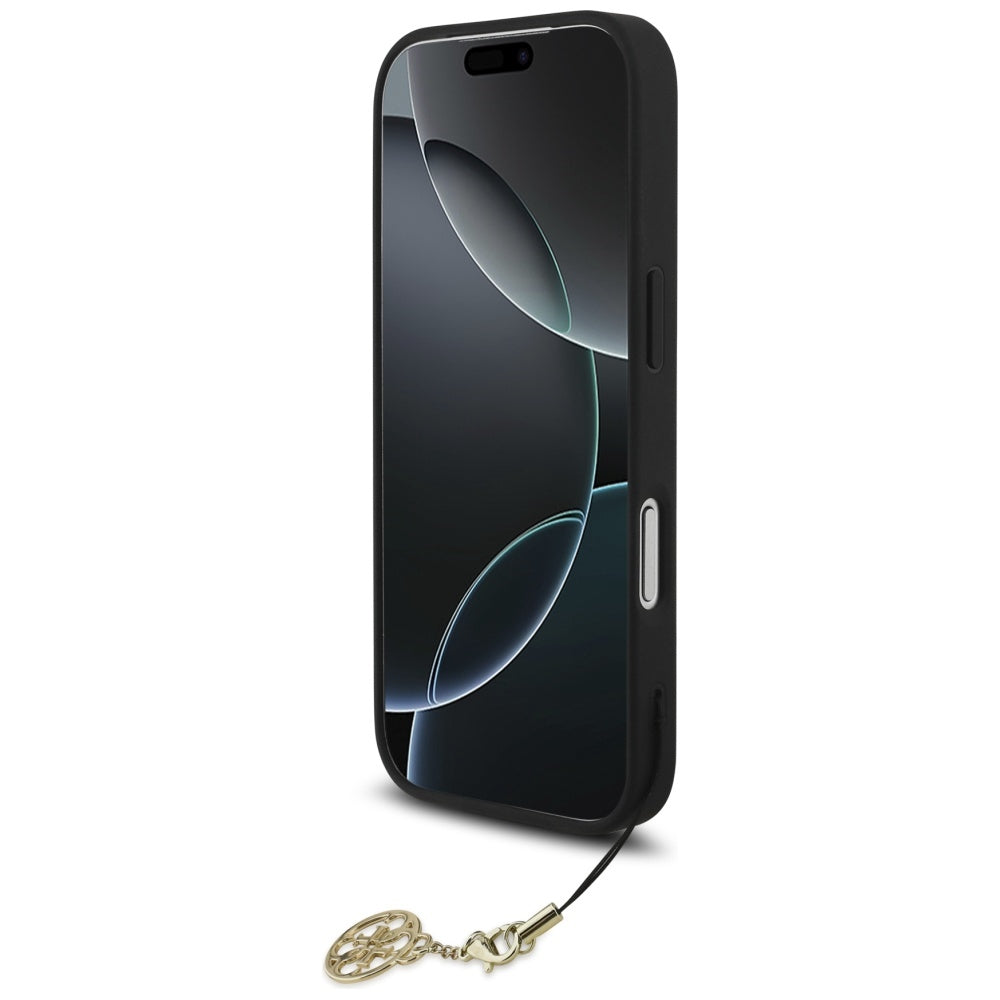 Funda MagSafe para Apple iPhone 17 Pro, Guess, 4G Charm Cradle, Negra
