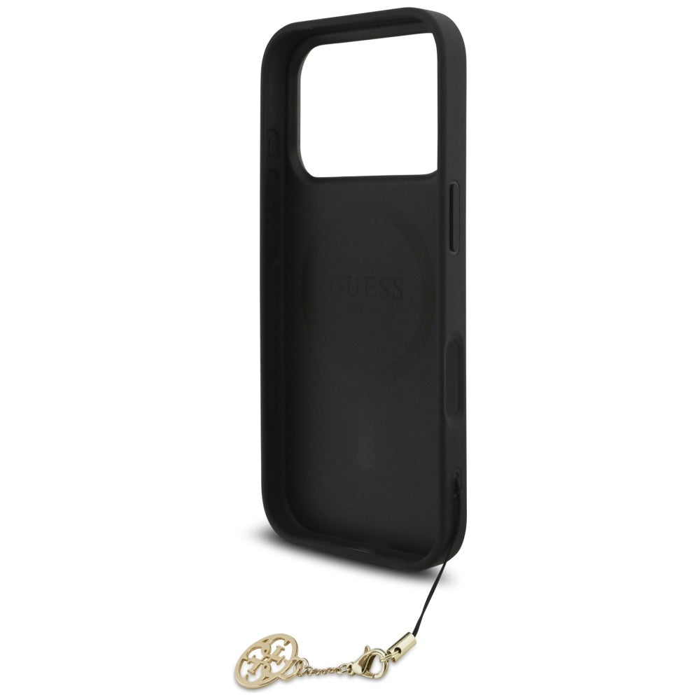 Funda MagSafe para Apple iPhone 17 Pro, Guess, 4G Charm Cradle, Negra
