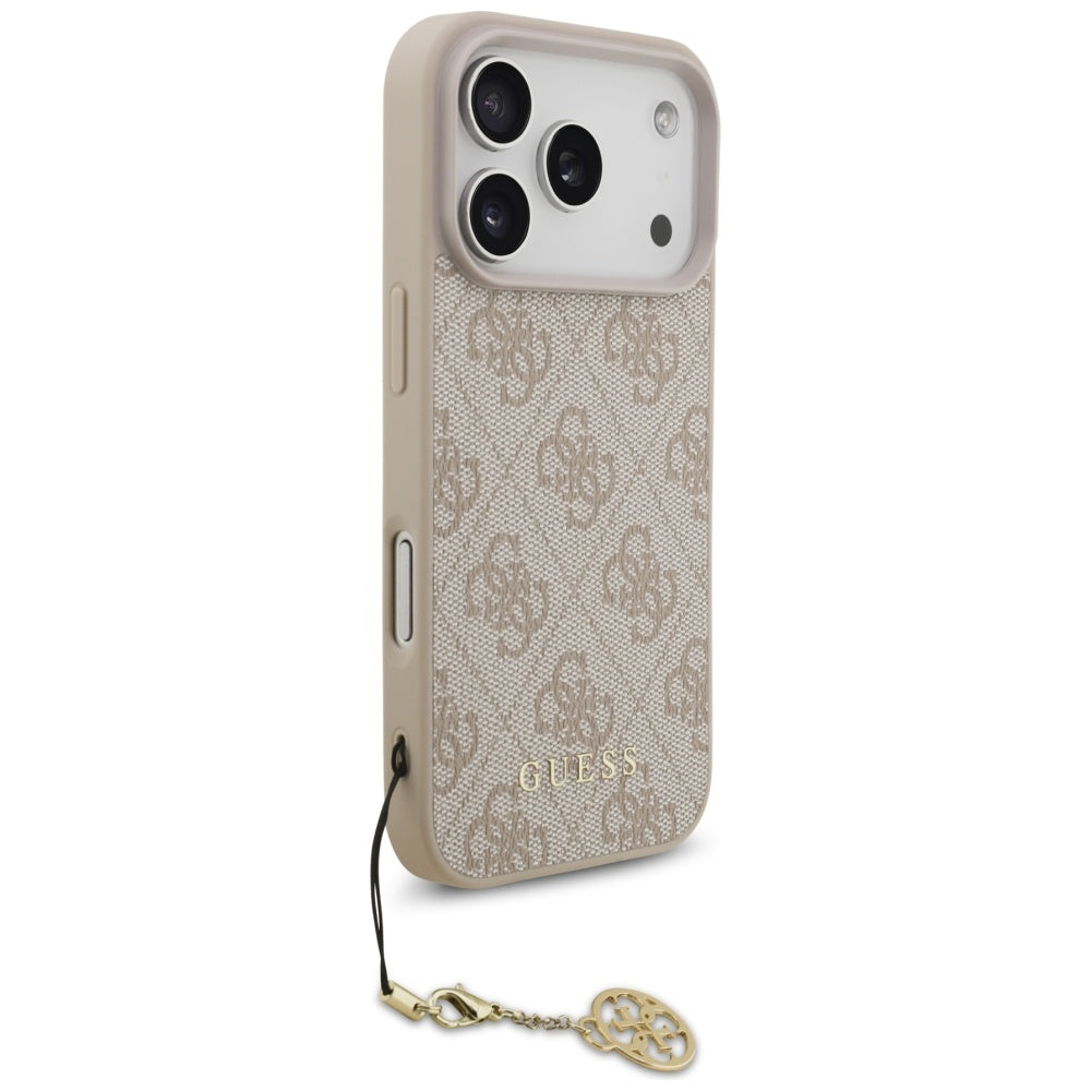 Funda MagSafe para Apple iPhone 17 Pro, Guess, 4G Charm Cradle, Rosa