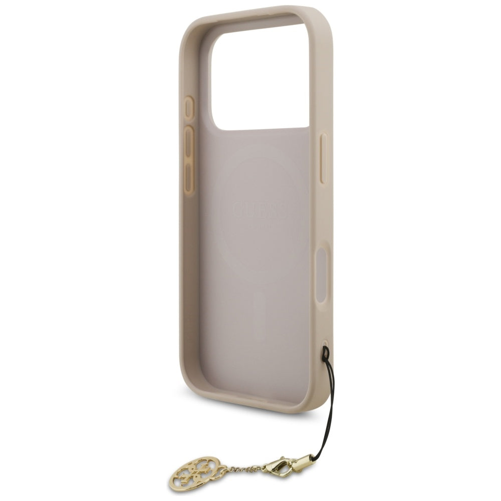 Funda MagSafe para Apple iPhone 17 Pro, Guess, 4G Charm Cradle, Rosa