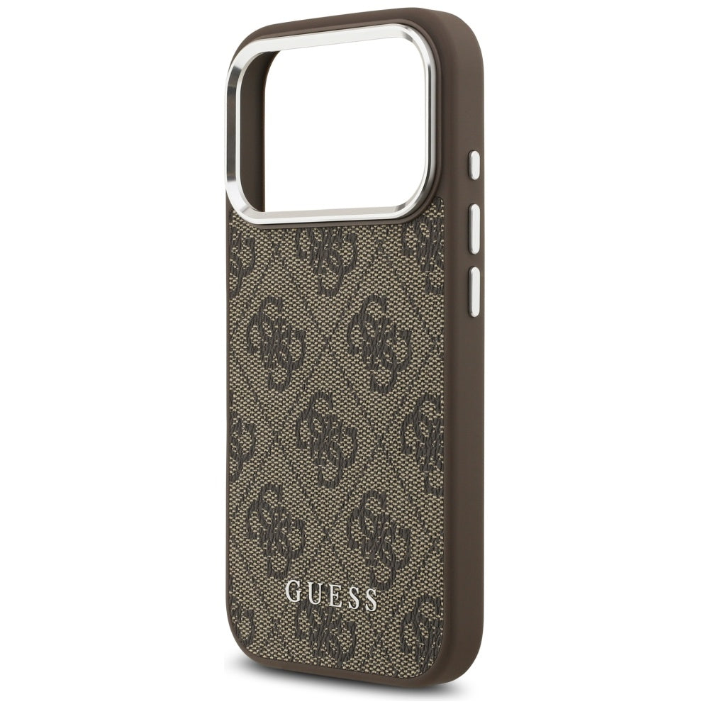 Funda MagSafe para Apple iPhone 17 Pro, Guess, 4G Classic Logo, Marrón