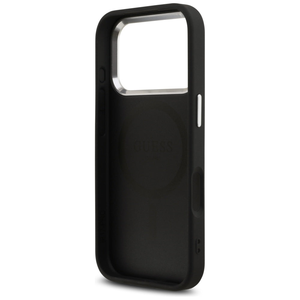 Funda MagSafe para Apple iPhone 17 Pro, Guess, 4G Classic Logo, Negra