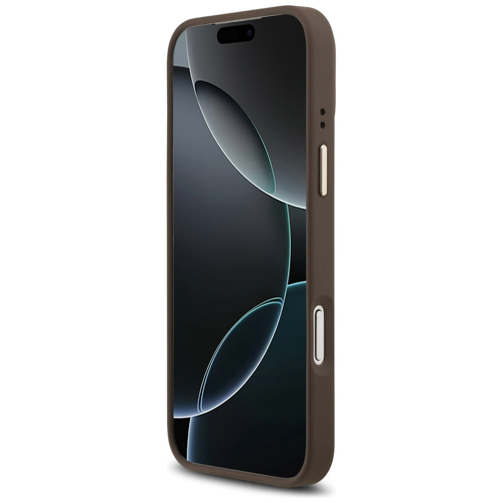 Funda MagSafe para Apple iPhone 17 Pro, Guess, 4G Classic, Marrón