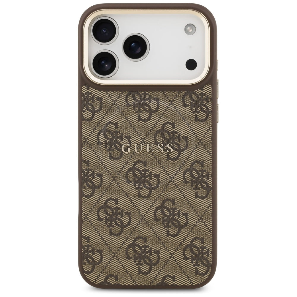 Funda MagSafe para Apple iPhone 17 Pro, Guess, 4G Classic, Marrón