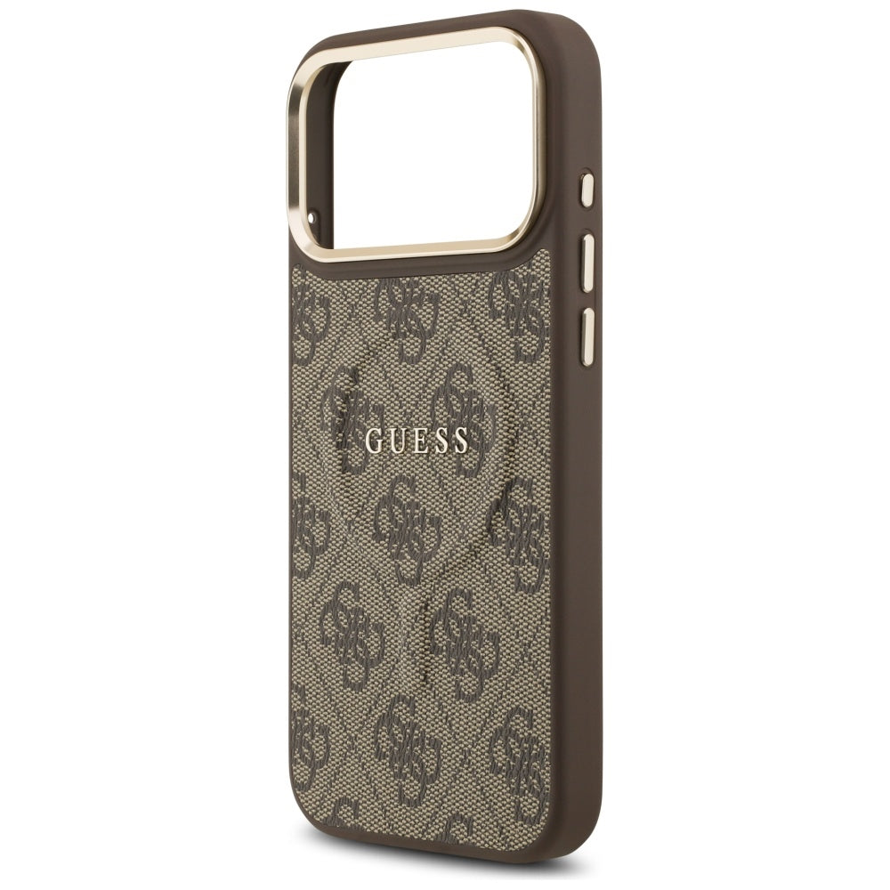 Funda MagSafe para Apple iPhone 17 Pro, Guess, 4G Classic, Marrón