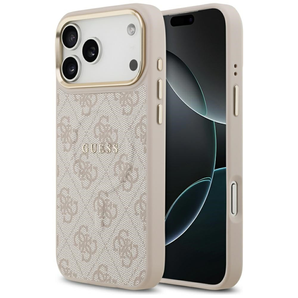 Funda MagSafe para Apple iPhone 17 Pro, Guess, 4G Classic, Rosa