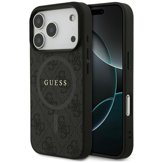 Funda MagSafe para Apple iPhone 17 Pro, Guess, 4G Ring Classic Logo, Negra