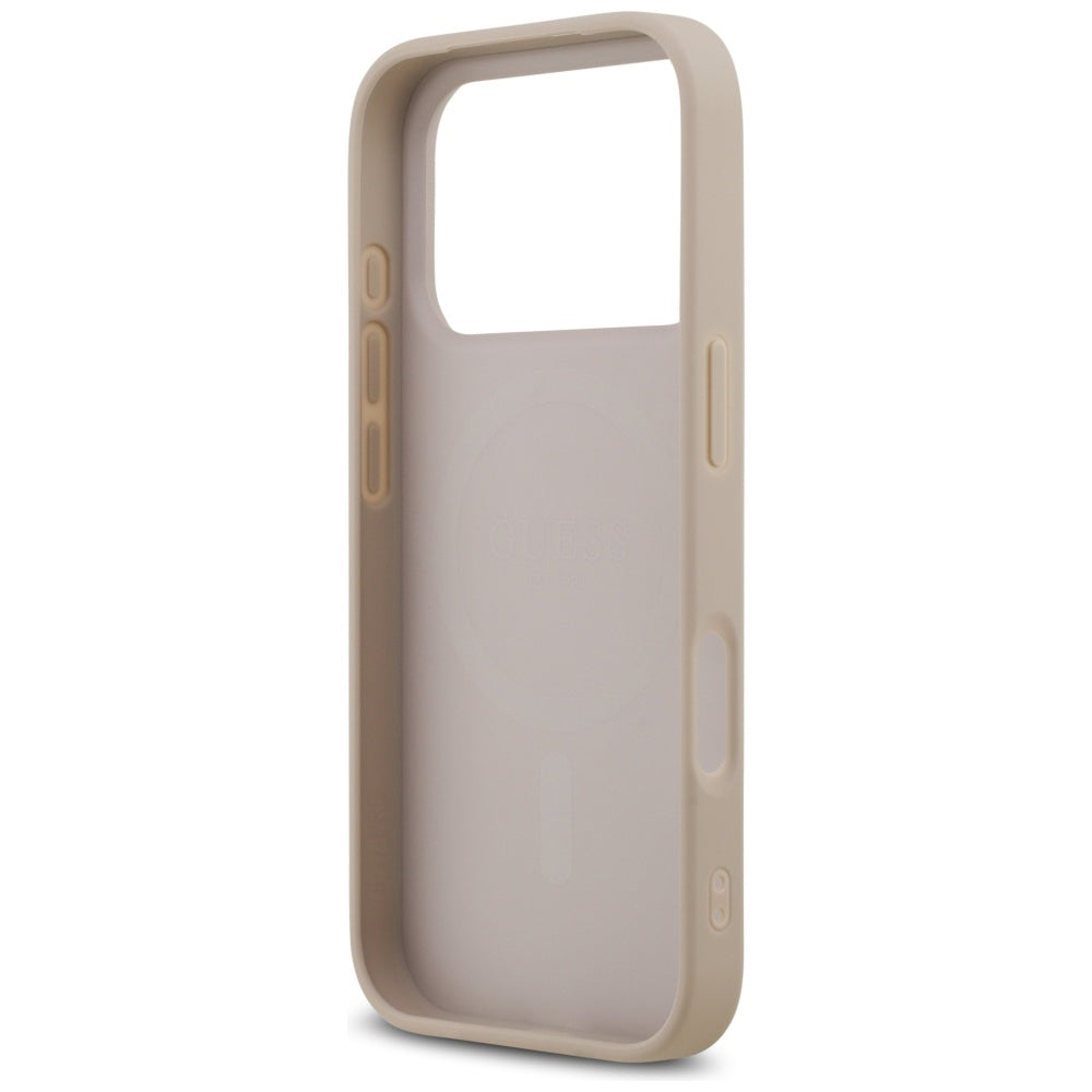 Funda MagSafe para Apple iPhone 17 Pro, Guess, 4G Ring Classic Logo, Rosa