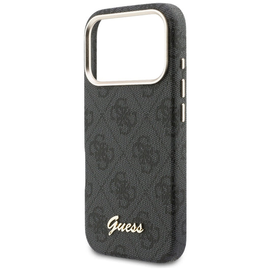 Funda MagSafe para Apple iPhone 17 Pro, Guess, 4G Script Logo, Negra