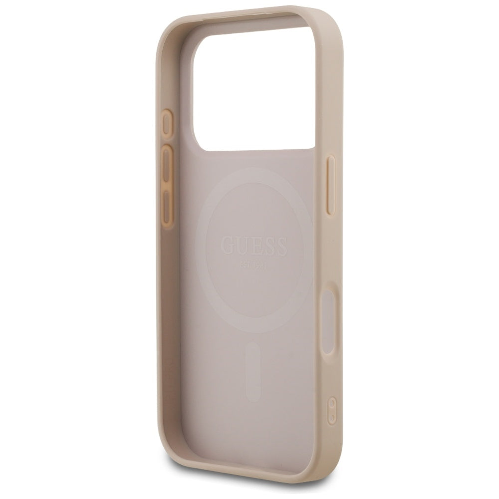 Funda MagSafe para Apple iPhone 17 Pro, Guess, 4G Small and Classic Logo, Rosa