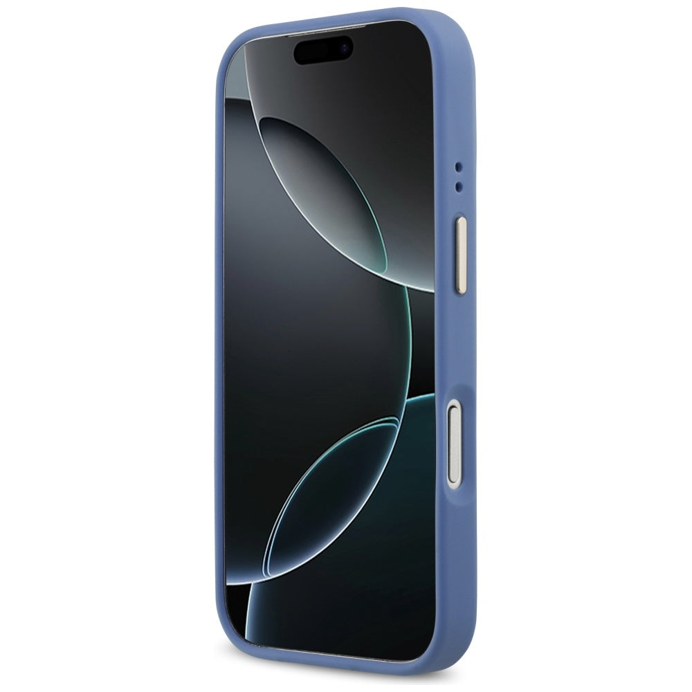 Funda MagSafe para Apple iPhone 17 Pro, Guess, 4G Stripe, Azul.