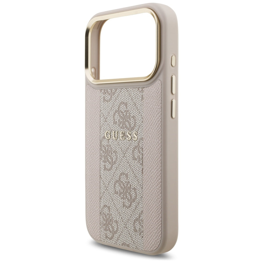Funda MagSafe para Apple iPhone 17 Pro, Guess, 4G Stripe, Rosa