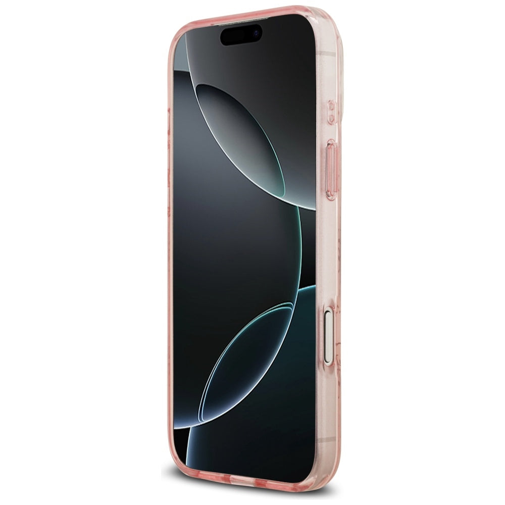 Funda MagSafe para Apple iPhone 17 Pro, Guess, IML 4G Background, Rosa