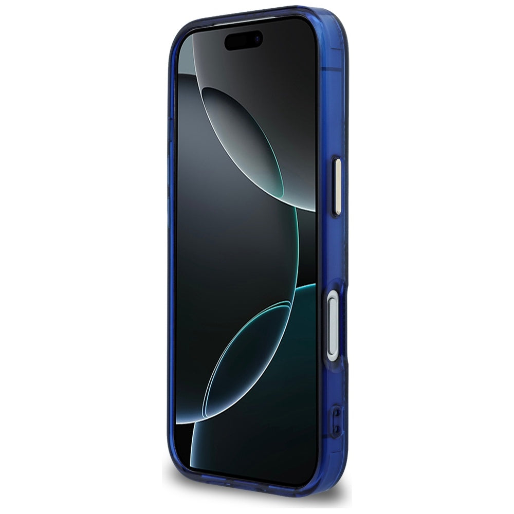 Funda MagSafe para Apple iPhone 17 Pro, Guess, IML Peony Dot, Azul