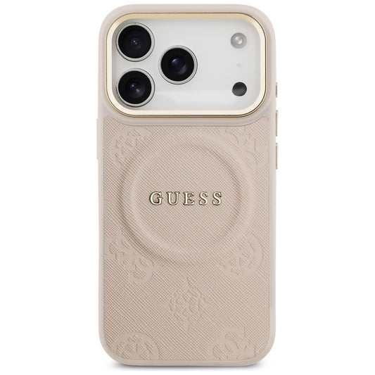 Funda MagSafe para Apple iPhone 17 Pro, Guess, Peony Hot Stamp, Rosa