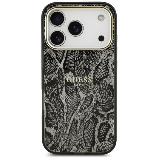Funda MagSafe para Apple iPhone 17 Pro, Guess, Python Pattern, Negra