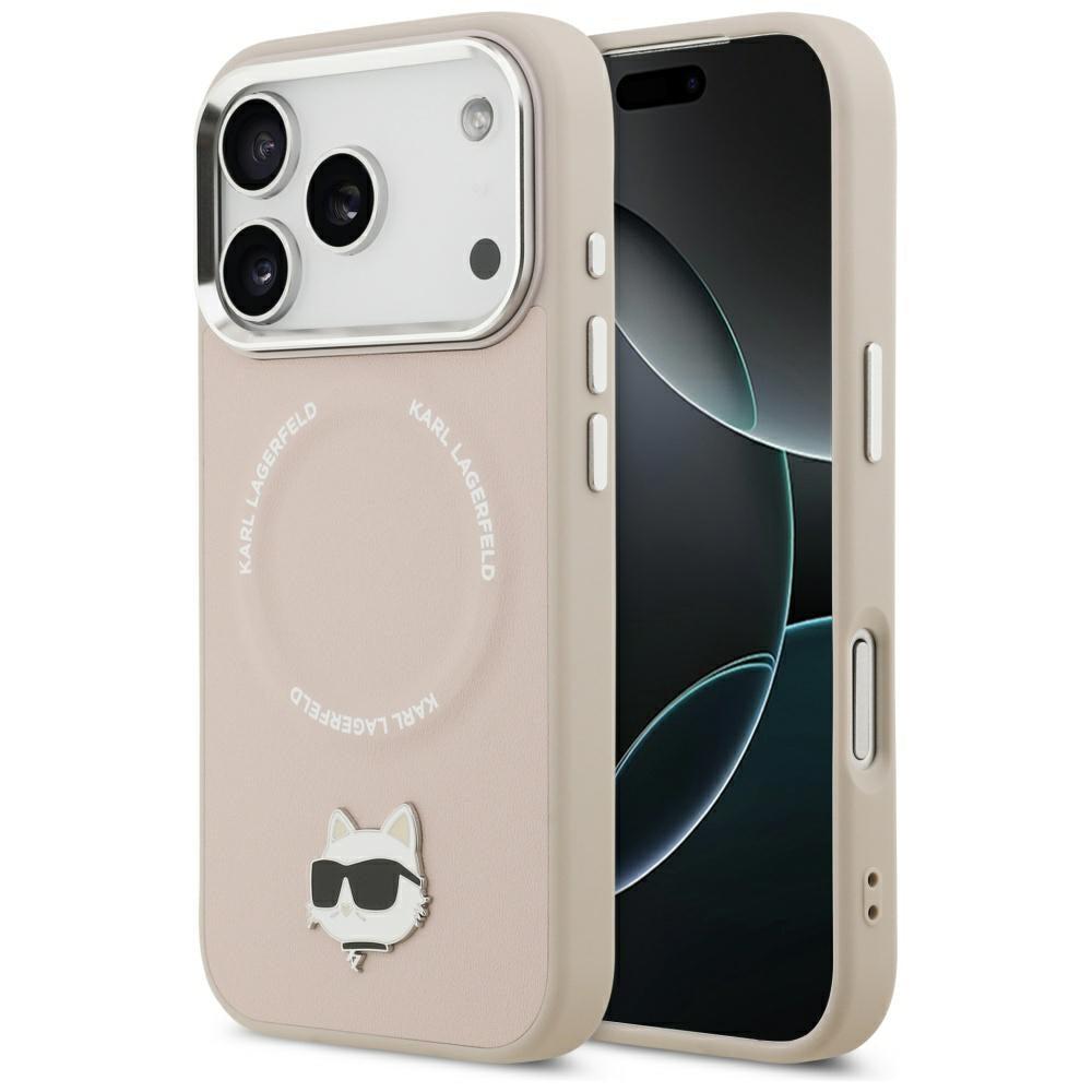 Funda MagSafe para Apple iPhone 17 Pro, Karl Lagerfeld, Choupette Pin, Rosa