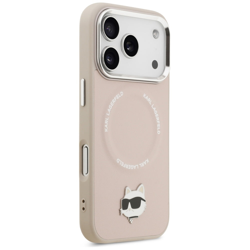 Funda MagSafe para Apple iPhone 17 Pro, Karl Lagerfeld, Choupette Pin, Rosa
