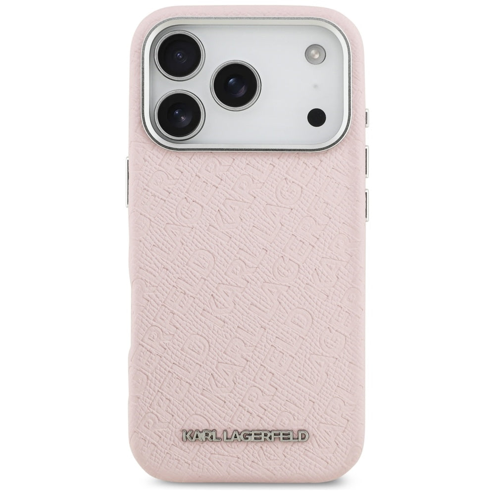 Funda MagSafe para Apple iPhone 17 Pro, Karl Lagerfeld, FW Stamped Karl, Rosa