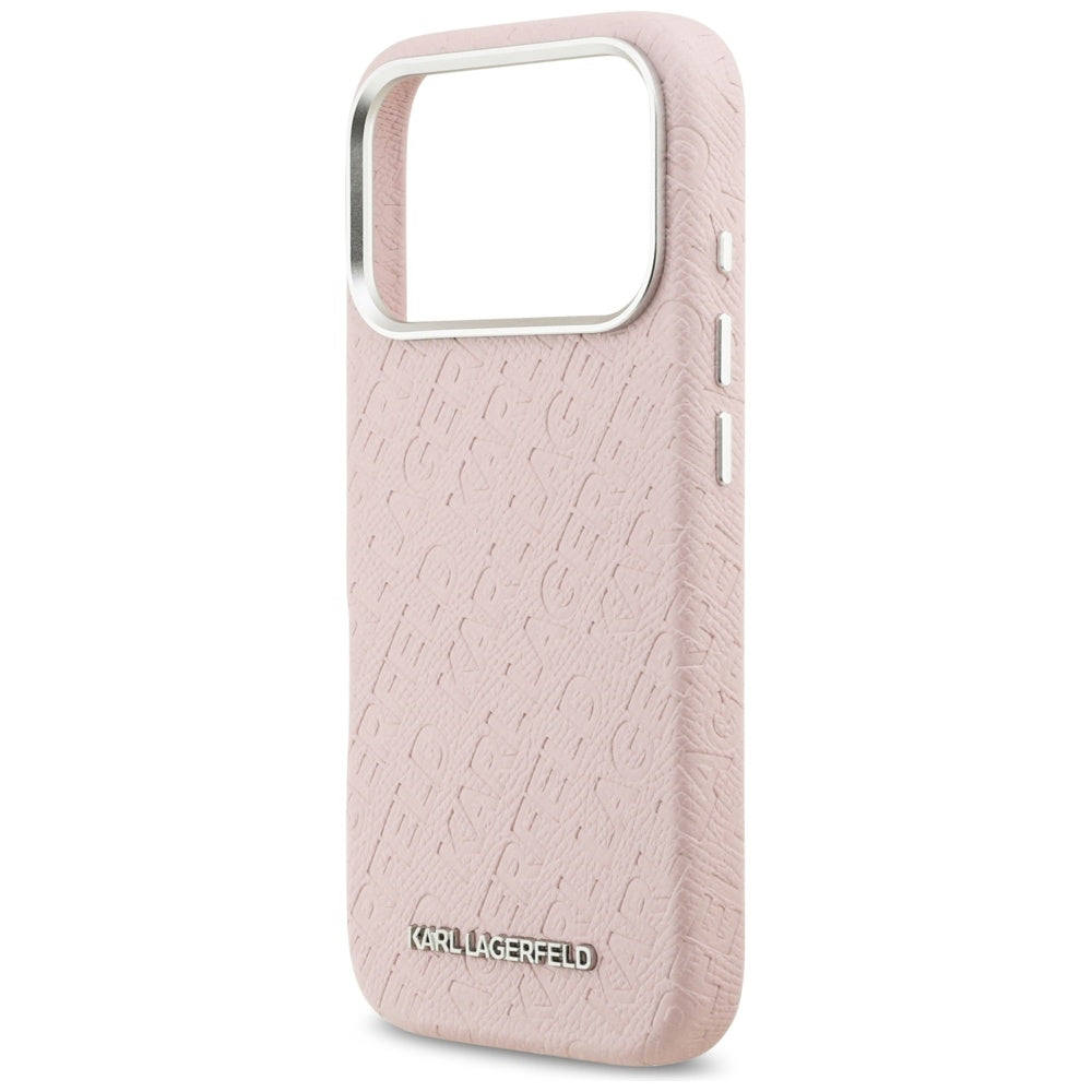Funda MagSafe para Apple iPhone 17 Pro, Karl Lagerfeld, FW Stamped Karl, Rosa