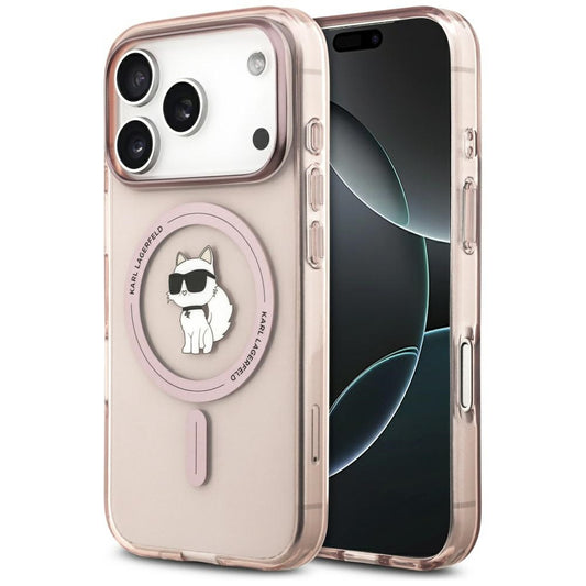 Funda MagSafe para Apple iPhone 17 Pro, Karl Lagerfeld, IML Choupette, Rosa