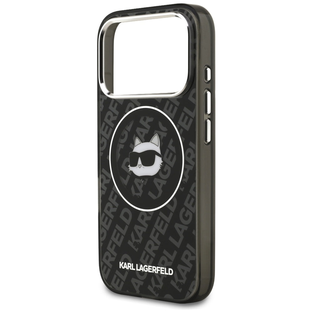 Funda MagSafe para Apple iPhone 17 Pro, Karl Lagerfeld, IML Choupette's Head, Negra