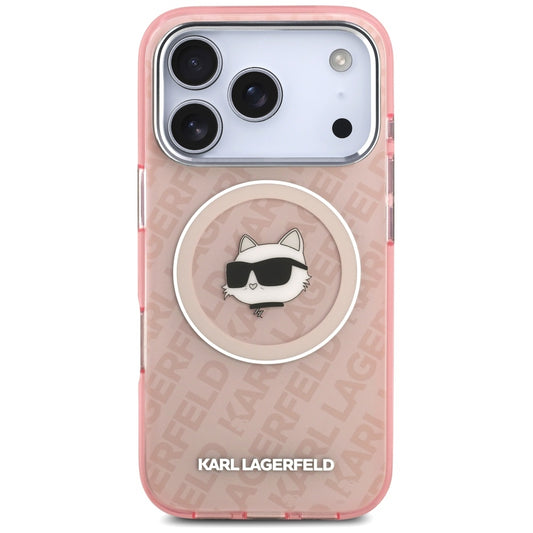 Funda MagSafe para Apple iPhone 17 Pro, Karl Lagerfeld, IML Choupette's Head, Rosa.