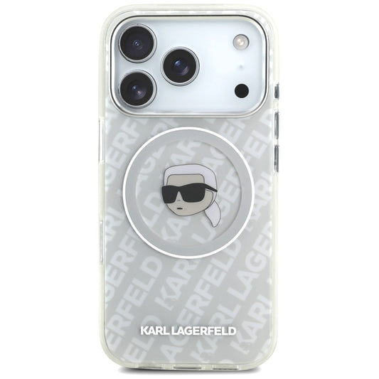 Funda MagSafe para Apple iPhone 17 Pro, Karl Lagerfeld, IML Karl's Head, Gris