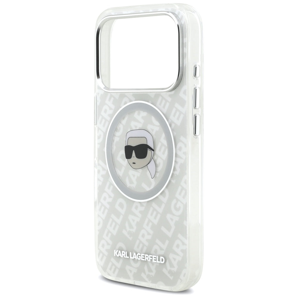 Funda MagSafe para Apple iPhone 17 Pro, Karl Lagerfeld, IML Karl's Head, Gris