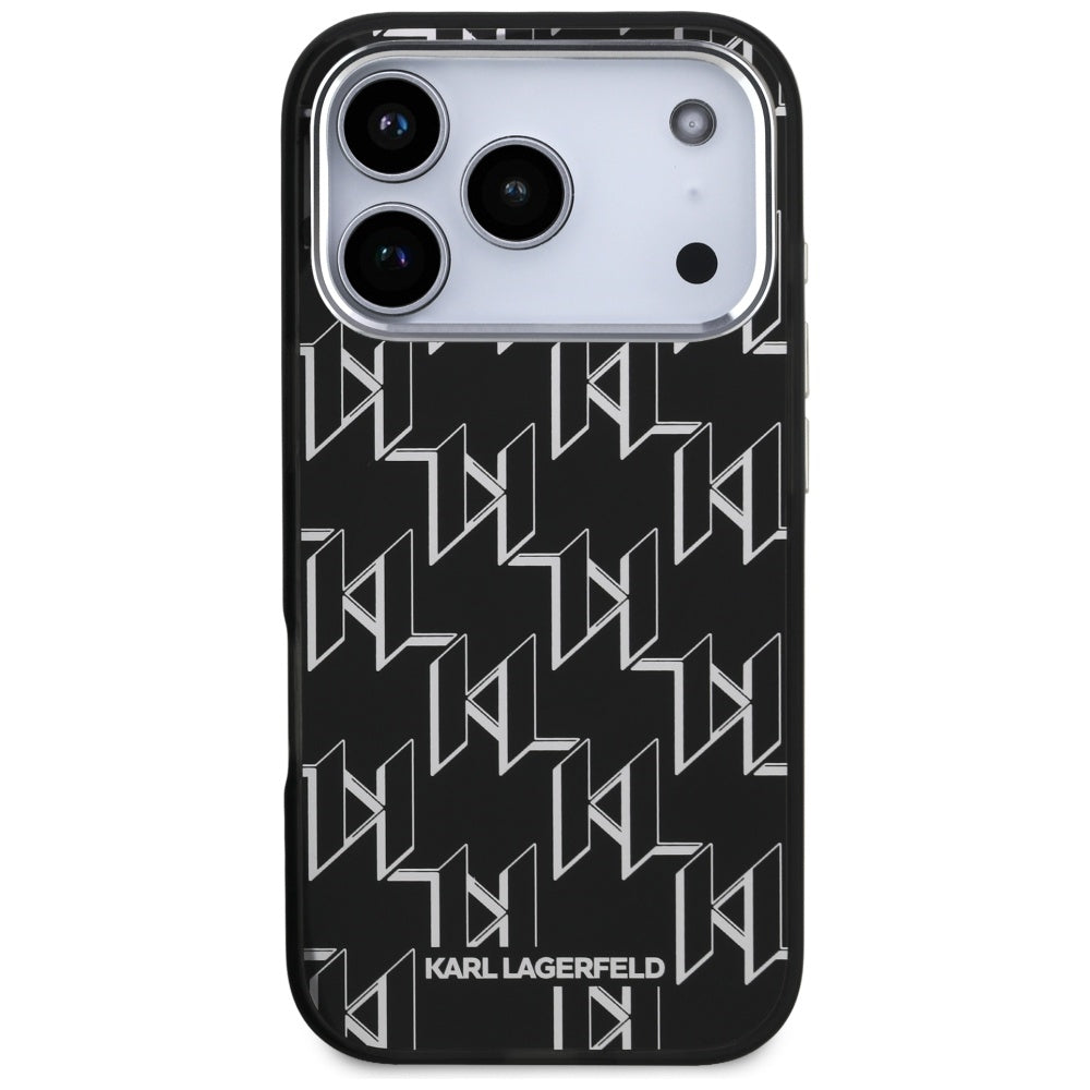 Funda MagSafe para Apple iPhone 17 Pro, Karl Lagerfeld, IML KL Monogram, Negra