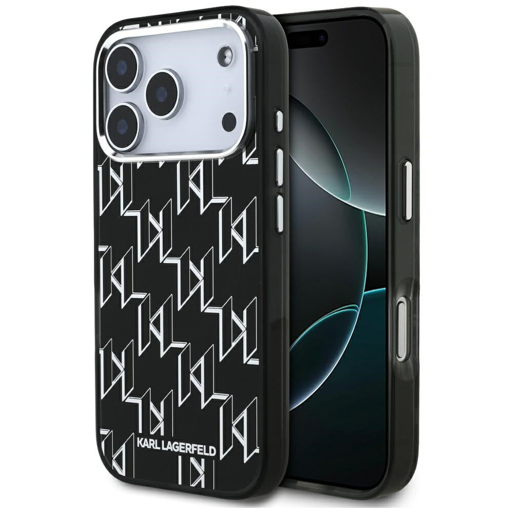 Funda MagSafe para Apple iPhone 17 Pro, Karl Lagerfeld, IML KL Monogram, Negra