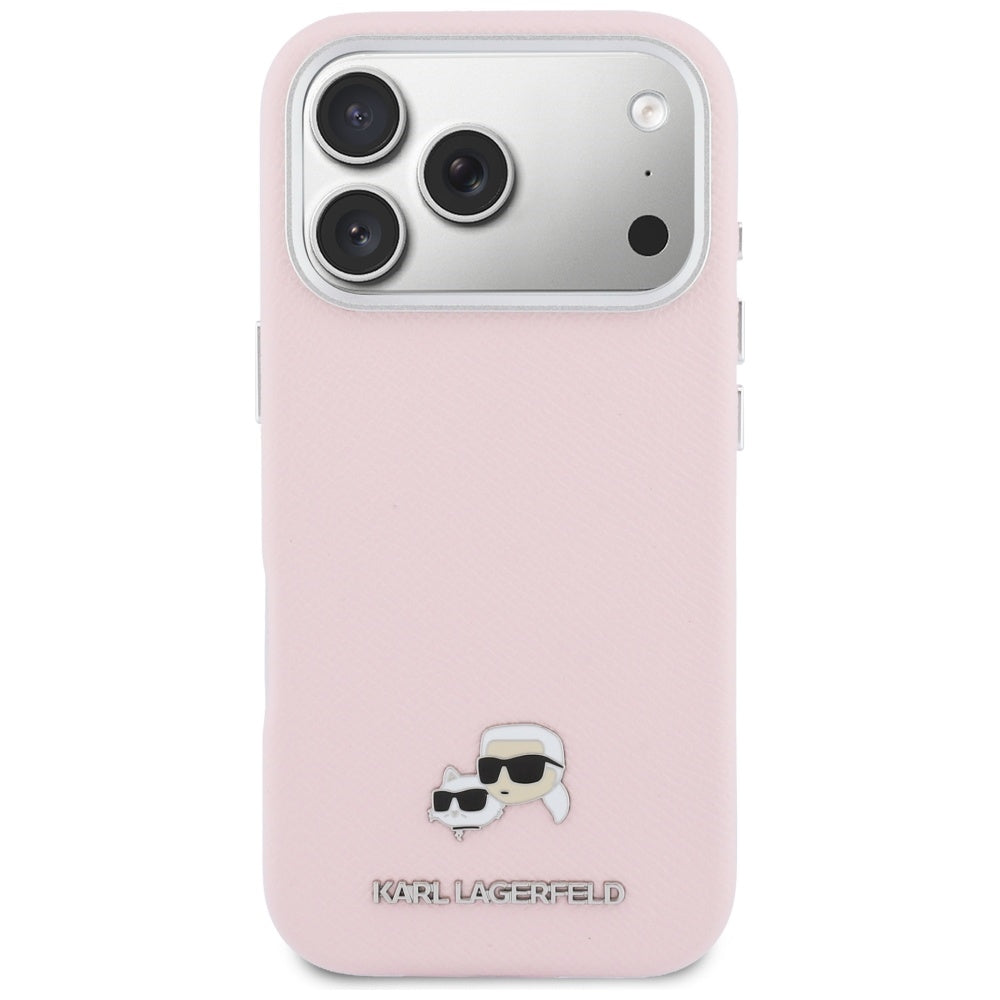 Funda MagSafe para Apple iPhone 17 Pro, Karl Lagerfeld, Karl & Choupette Head's Pin, Rosa