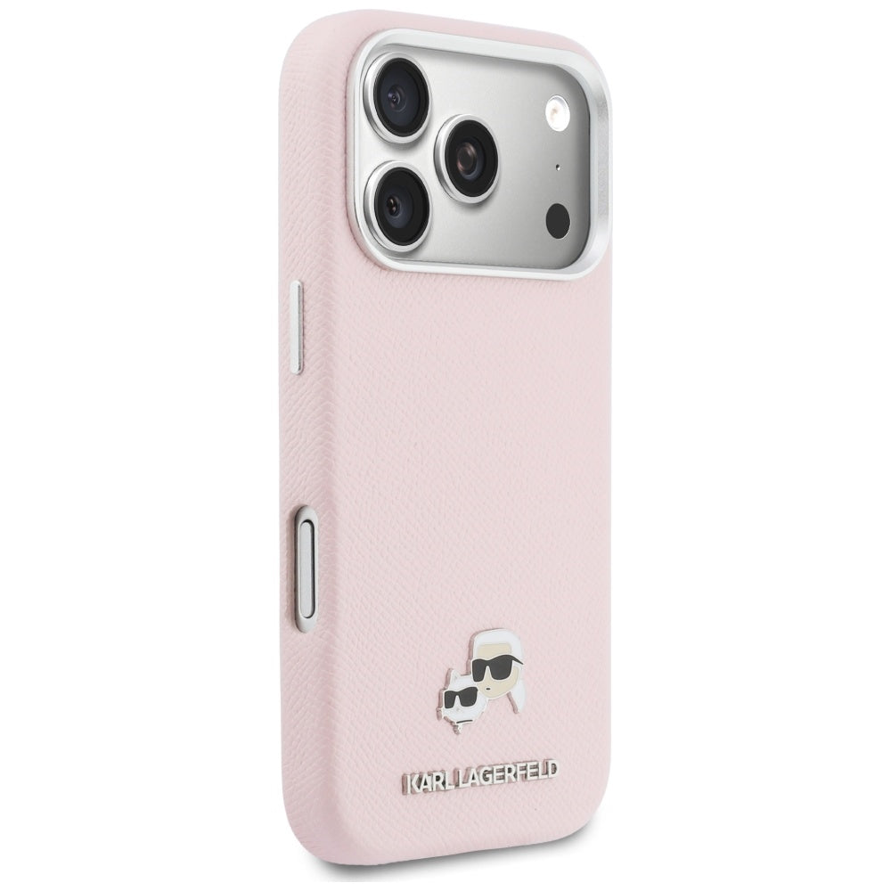Funda MagSafe para Apple iPhone 17 Pro, Karl Lagerfeld, Karl & Choupette Head's Pin, Rosa