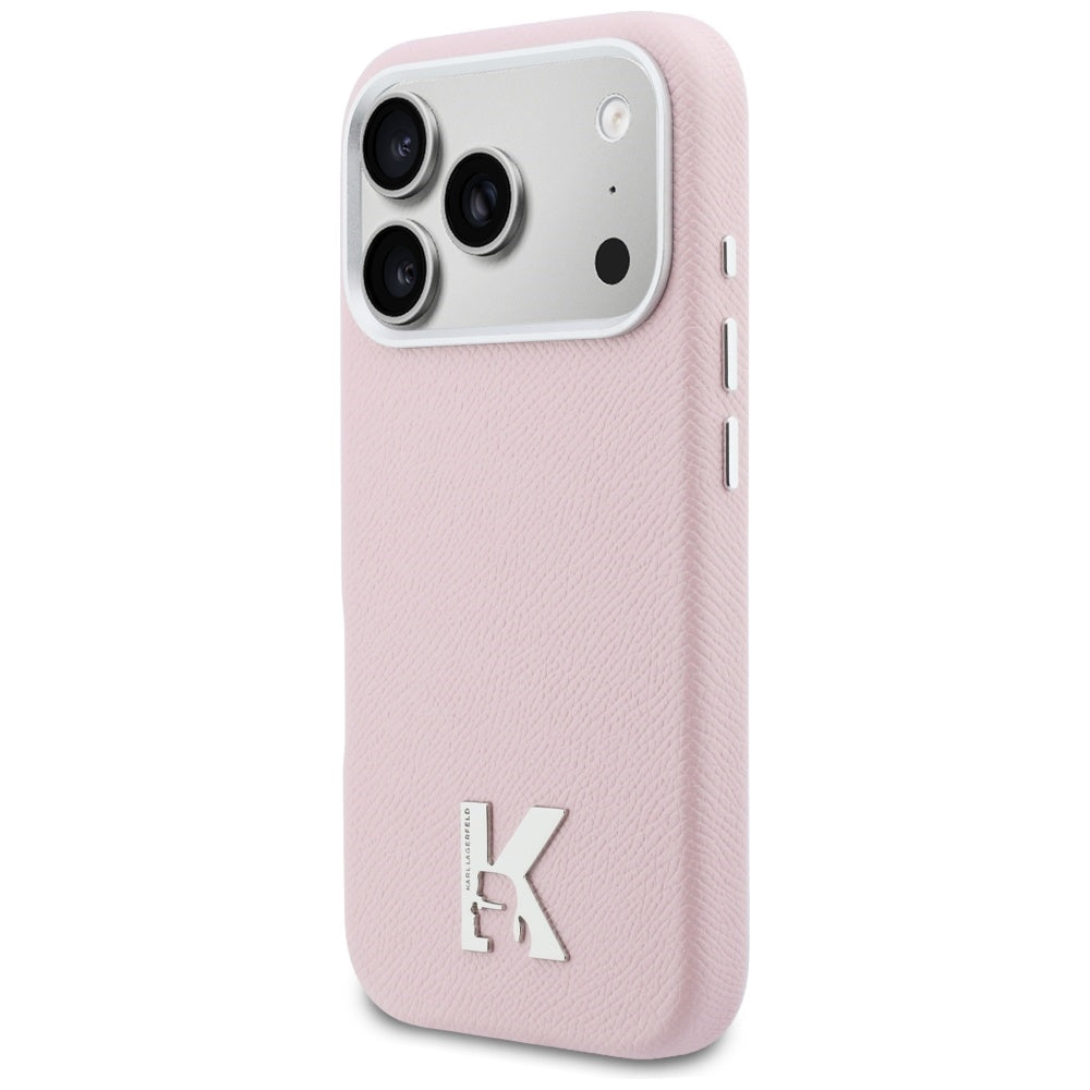 Funda MagSafe para Apple iPhone 17 Pro, Karl Lagerfeld, Karl Head Logo, Rosa